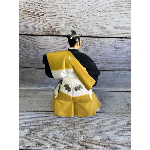 Japanese Hakata Doll Samurai Warrior Kuroda Bushi Yari Spear Fukuoka 9" VTG 80's - Picture 4 of 5